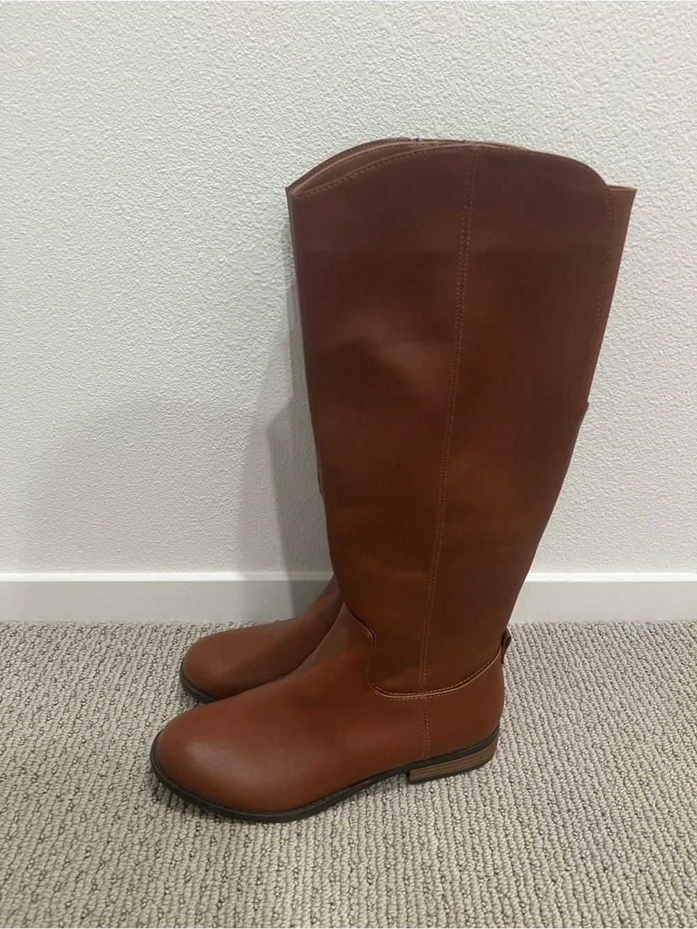 Women’s Over-the-Knee Leather Boots in Brown